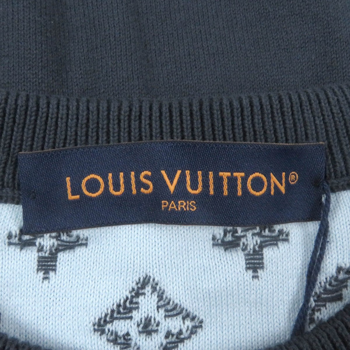 LOUIS VUITTON knit 1AFAPP Main: 100% cotton Blue gray type mens M