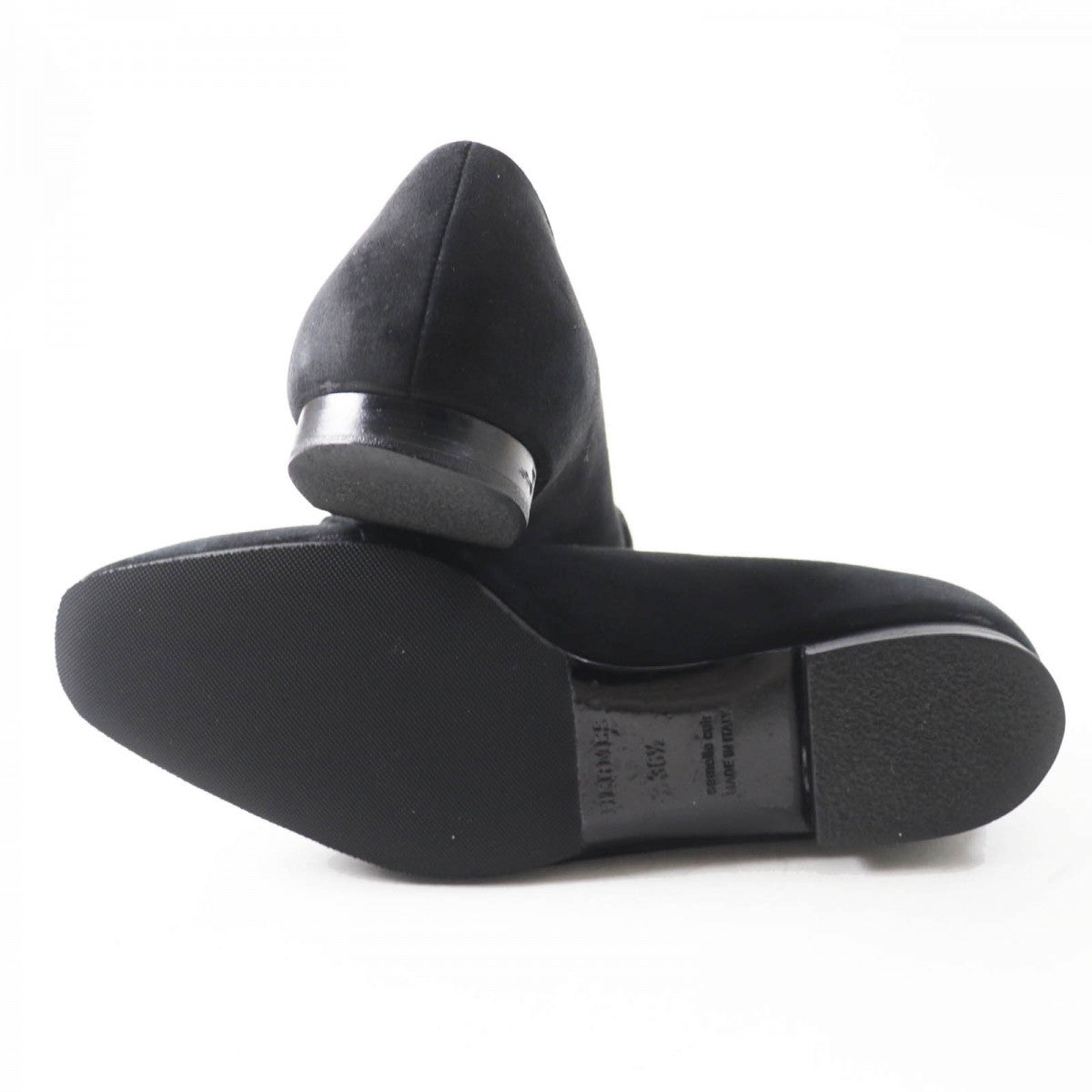 HERMES pumps 36H 202101Z Main: Suede leather black bilbao Women 36.5