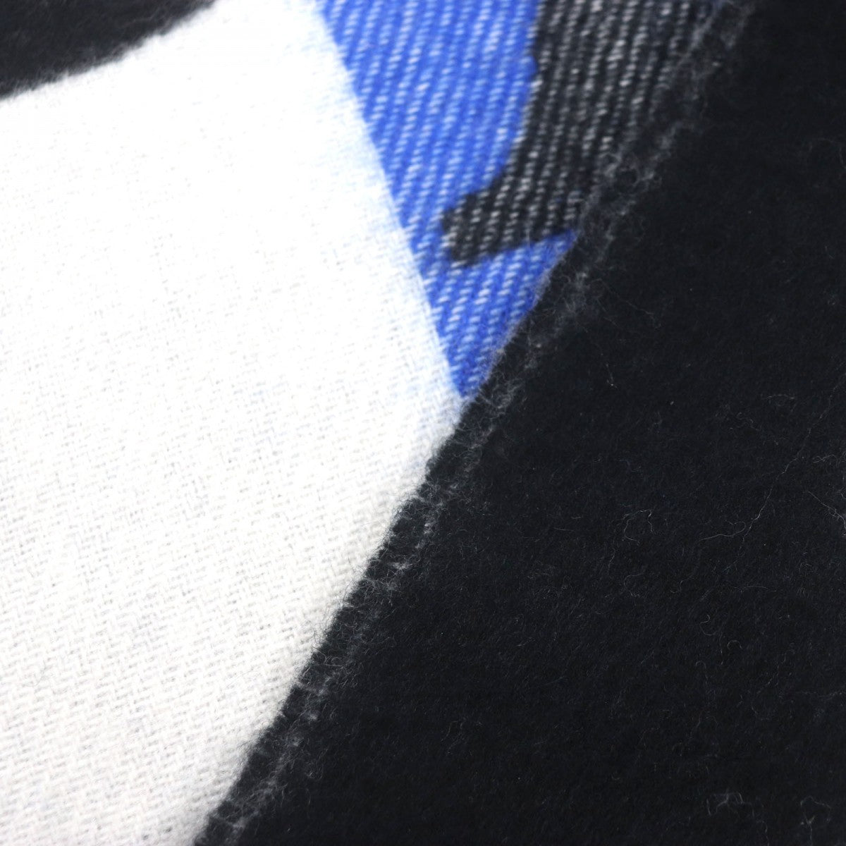 LOUIS VUITTON Scarf M73439 Main: 90% wool, Main: 10% cashmere Black white blue Ethalp LV Forward mens