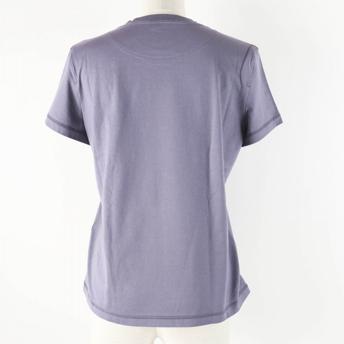 HERMES Short sleeve T-shirt 4H4643DA Main: 100% cotton, part: 98% cotton, part: 2% polyurethane Gris Nuage Cartouche Mall Women 36