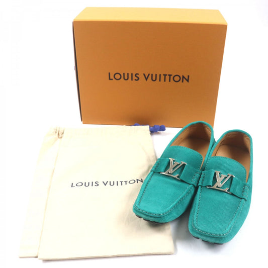 LOUIS VUITTON Flat shoes Main: Suede leather green Monte Carlo Line mens 9.5