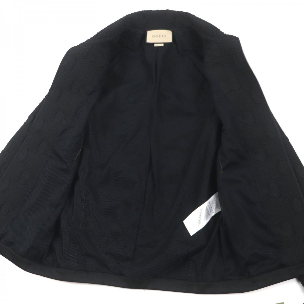 GUCCI Track jacket 724491 Outer material: 73% polyester, Outer material: 23% nylon, Outer material: 4% polyurethane, Part: 90% polyester, Part: 10% polyurethane Black Lime mens S