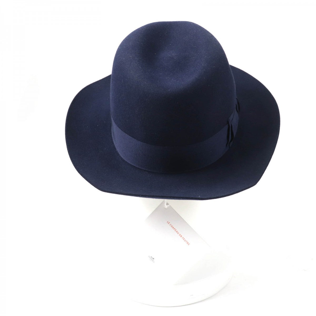HERMES hat Main: 90% rabbit felt, Main: 10% felt, Part: 60% viscose (rayon), Part: 40% cotton, Lining: 100% silk Navy Women 56