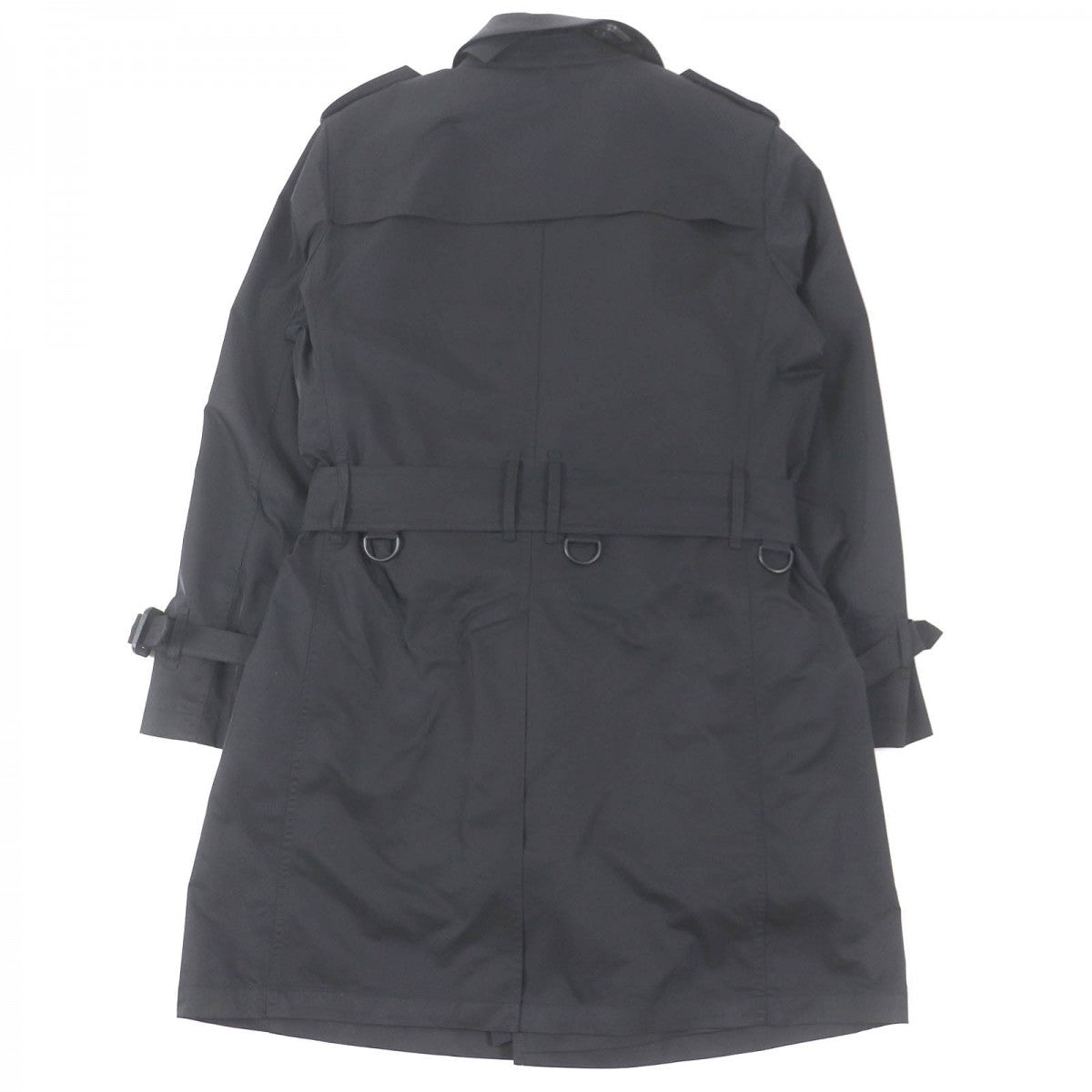 BURBERRY LONDON trench coat Outer material: 53% nylon, Outer material: 47% polyester, Lining: cupra, Lining: polyester, Leather part: cowhide black mens M