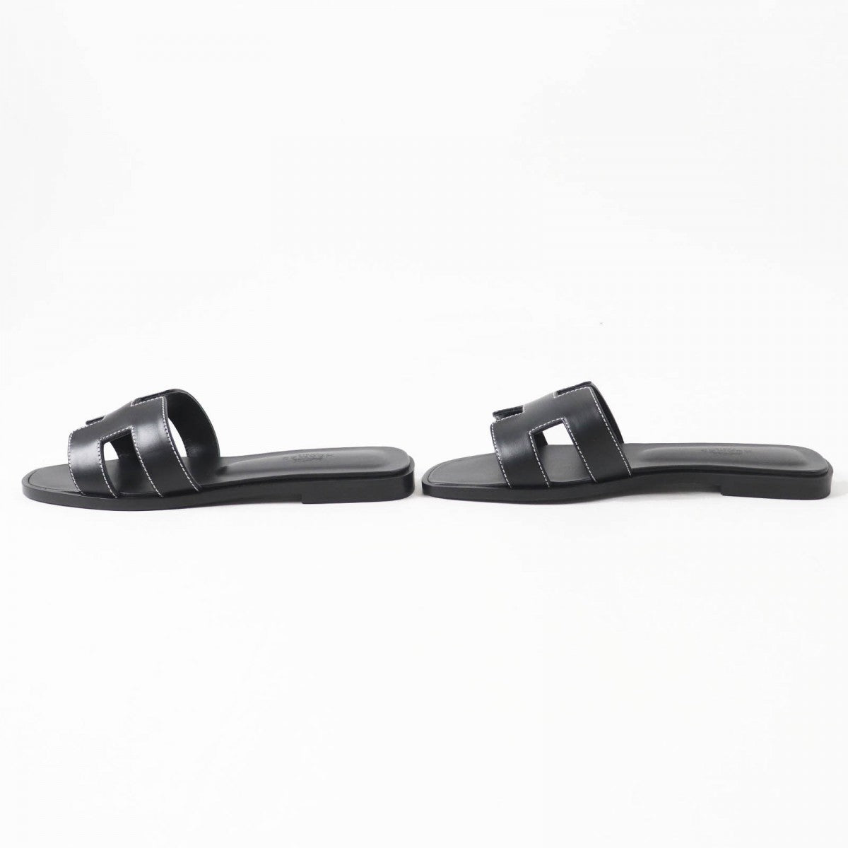 HERMES Sandals Main: Leather black Oran Women 37