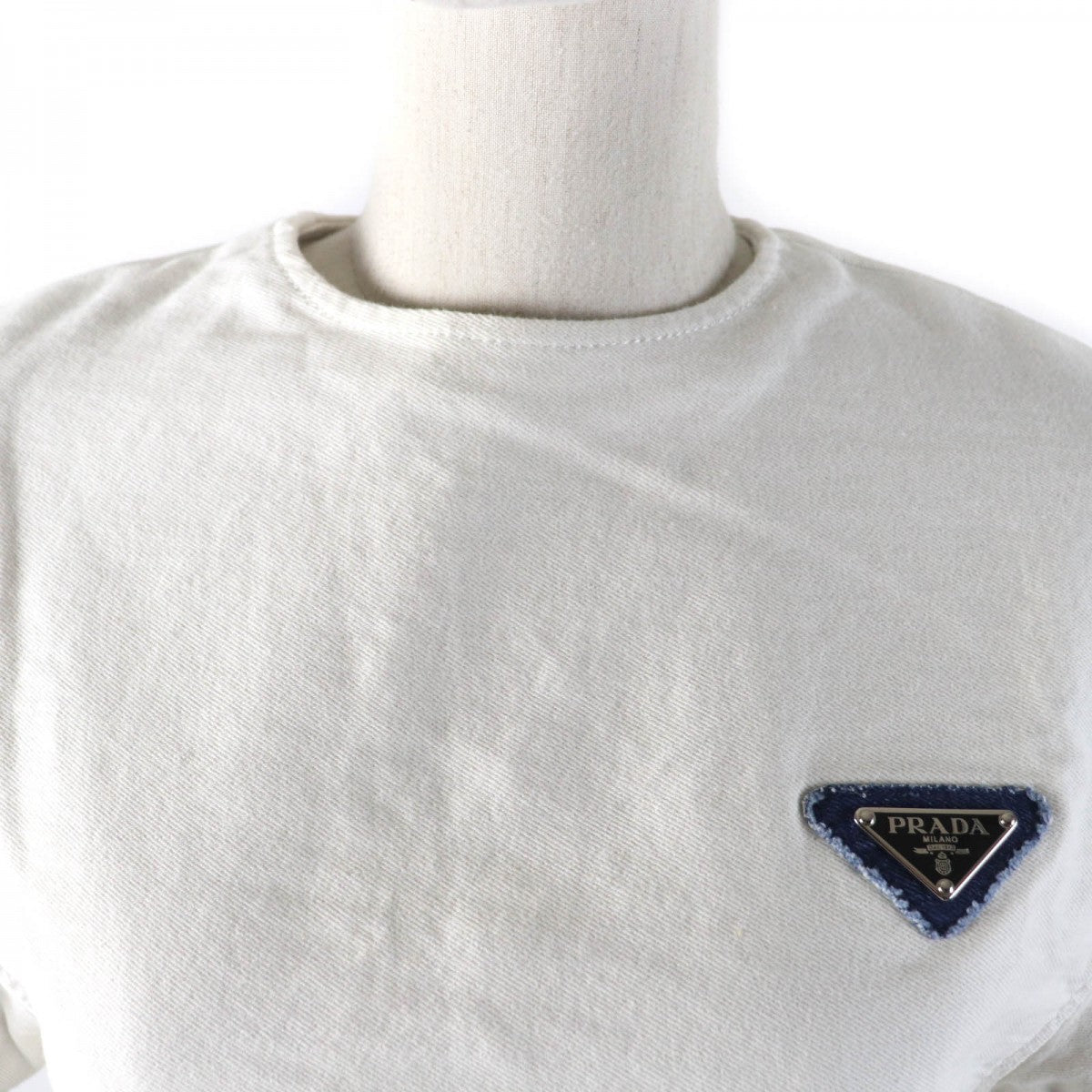 PRADA Cut GFT012 Main: 100% cotton White Indigo Women 36