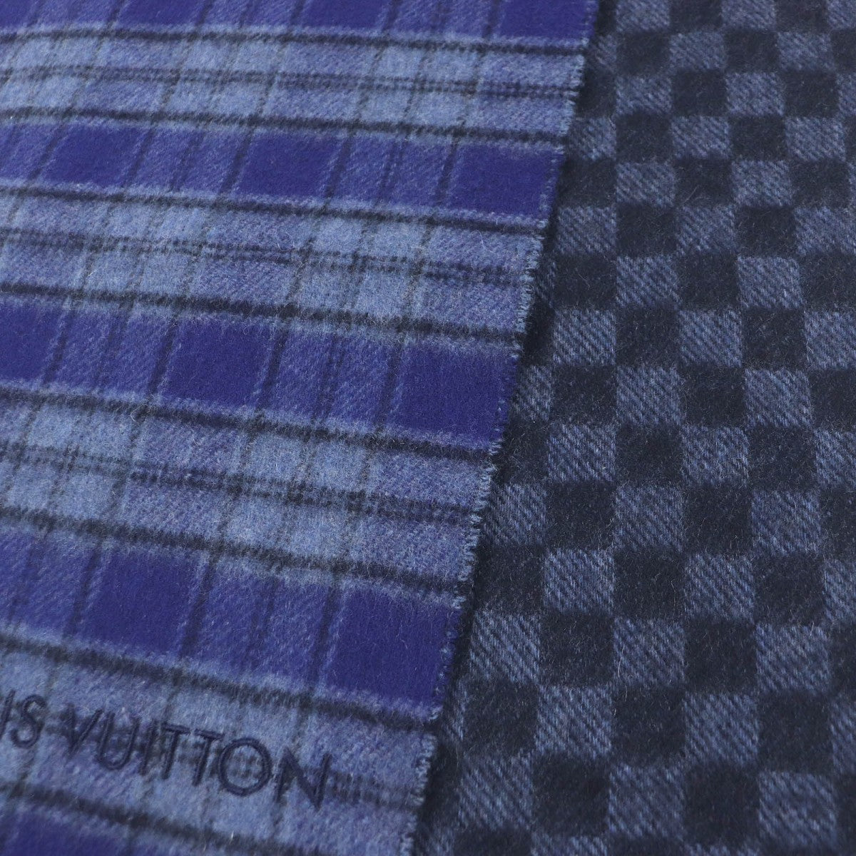LOUIS VUITTON Scarf M73449 Main: 100% cashmere Navy mens