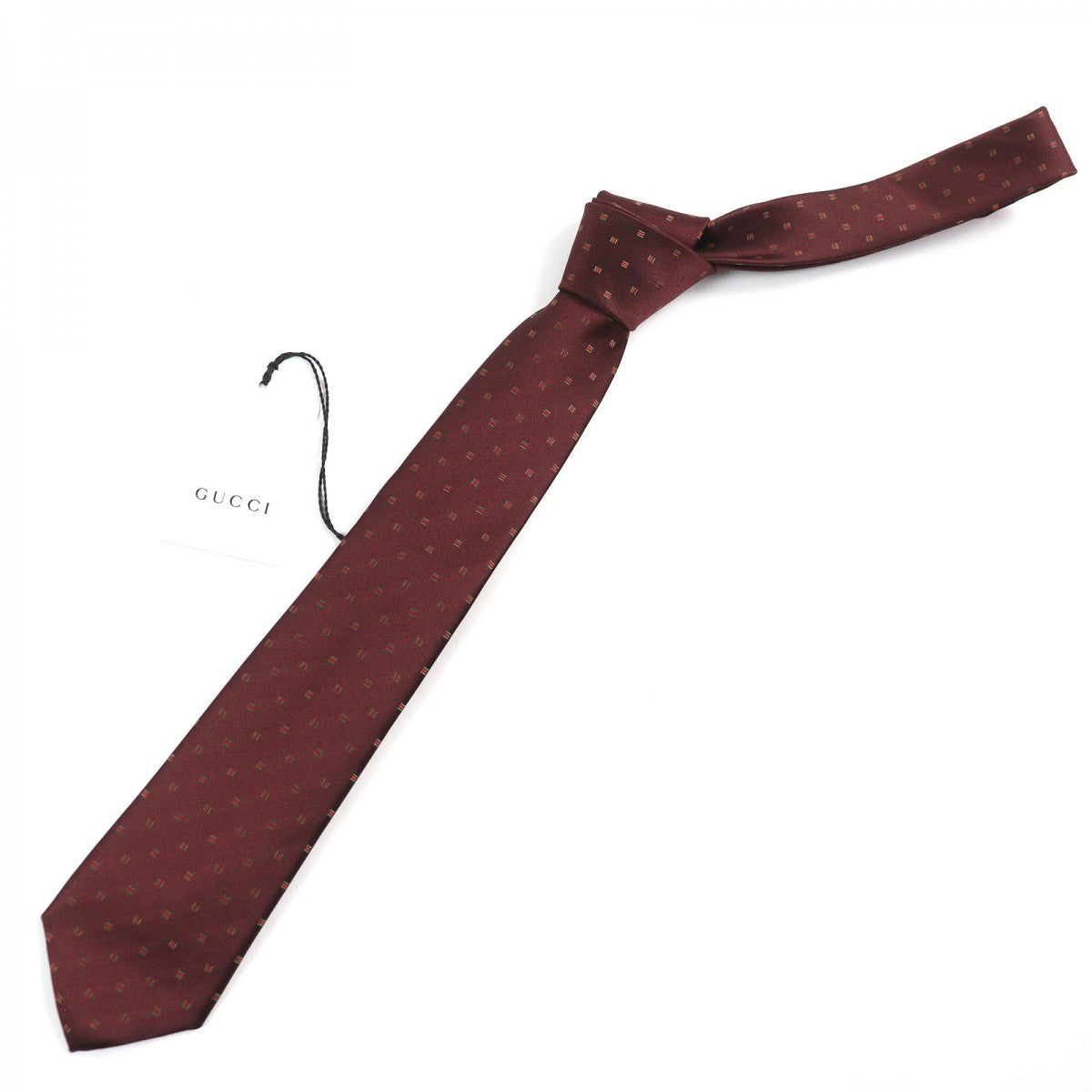 GUCCI tie 406354 Main: 100% silk, Lining: 60% cupra, Lining: 40% silk Bordeauxtype mens