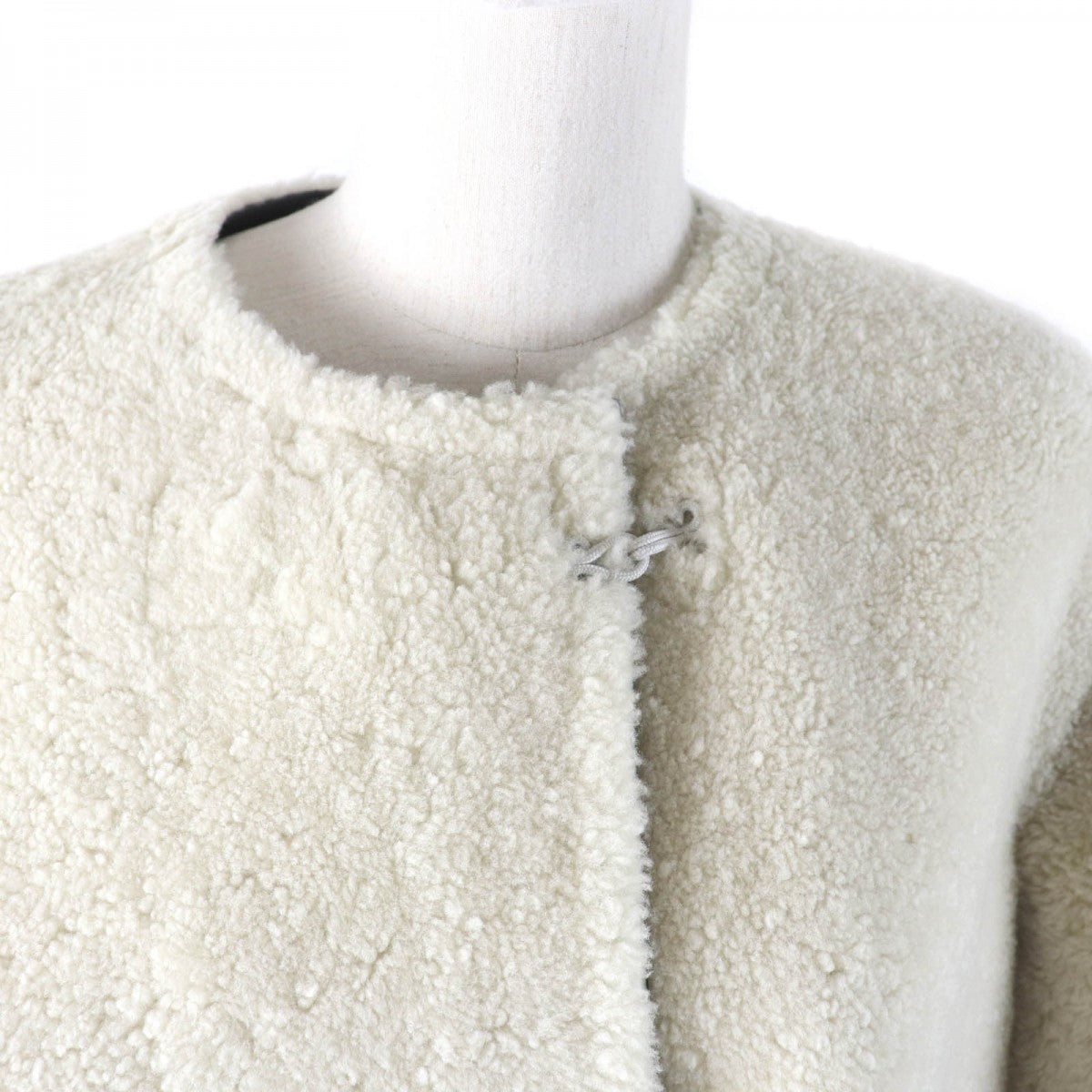 LOUIS VUITTON Mouton coat Main: 100% sheep leather Black White Women 36
