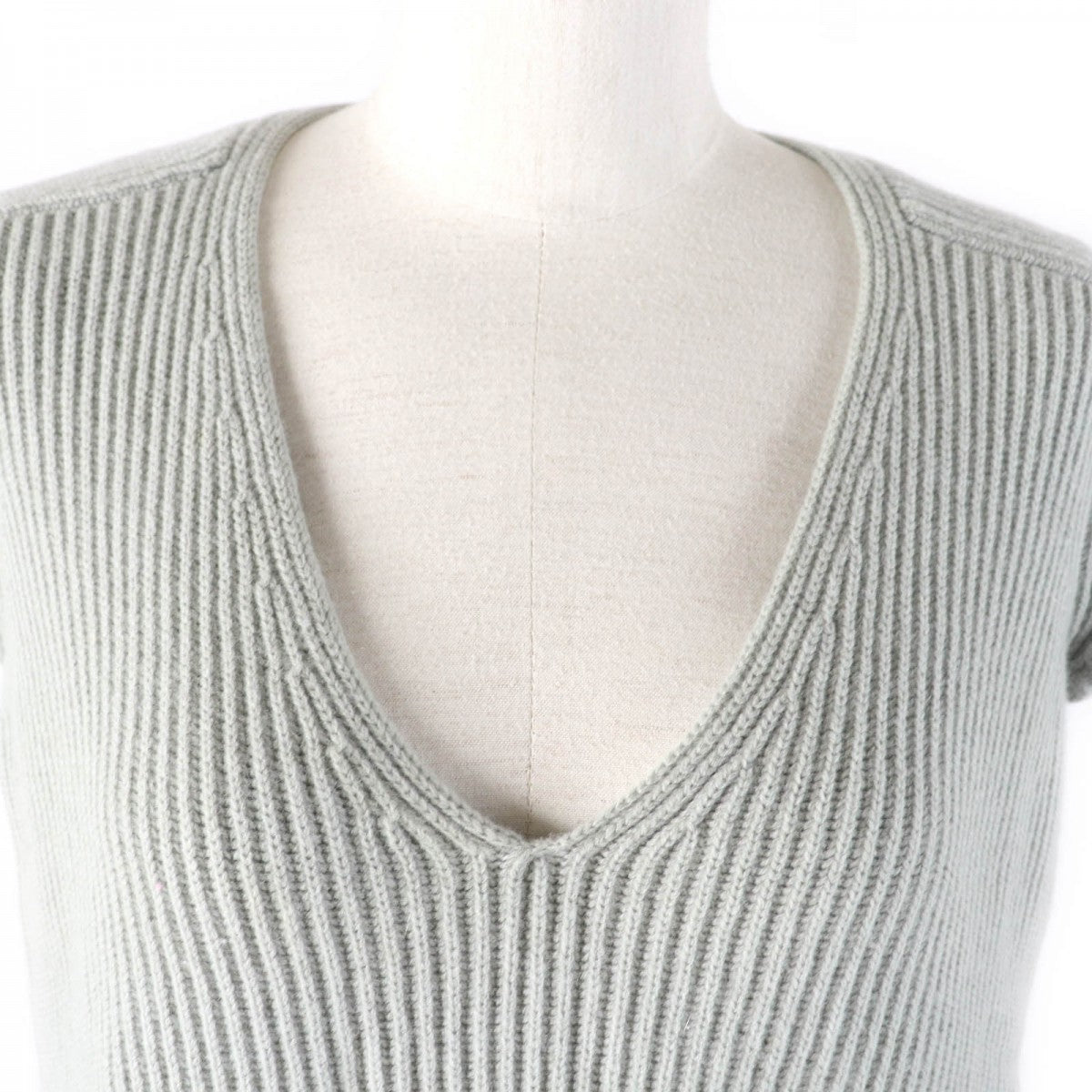 HERMES one piece Main: 80% wool, Main: 20% cashmere gray Women 36