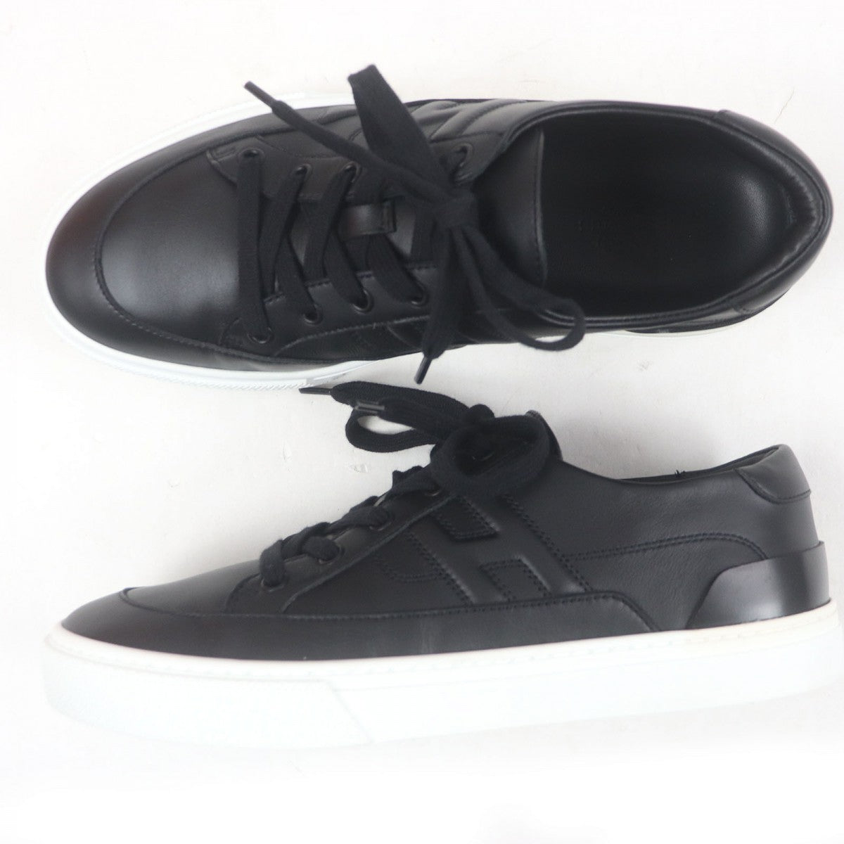 HERMES sneakers 212857Z leather black deep 40