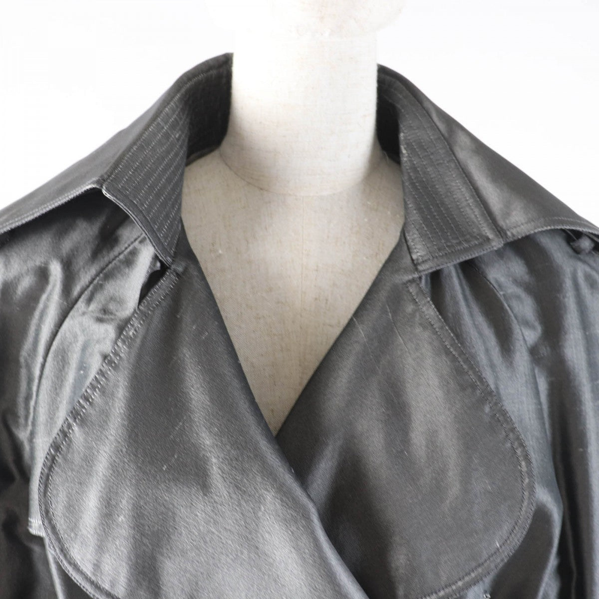 CHANEL coat 08A P33859 Outer: 100% silk, Lining: 100% silk gray Women 38