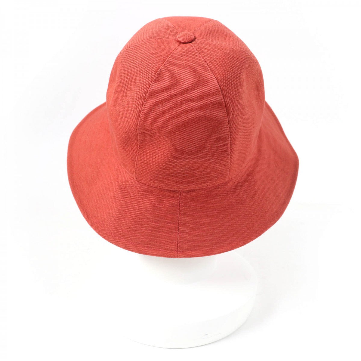 HERMES hat Main: 100% cotton, Lining: 60% cotton, Lining: 40% silk, Part: 56% cotton, Part: 44% rayon Orange type Women 57