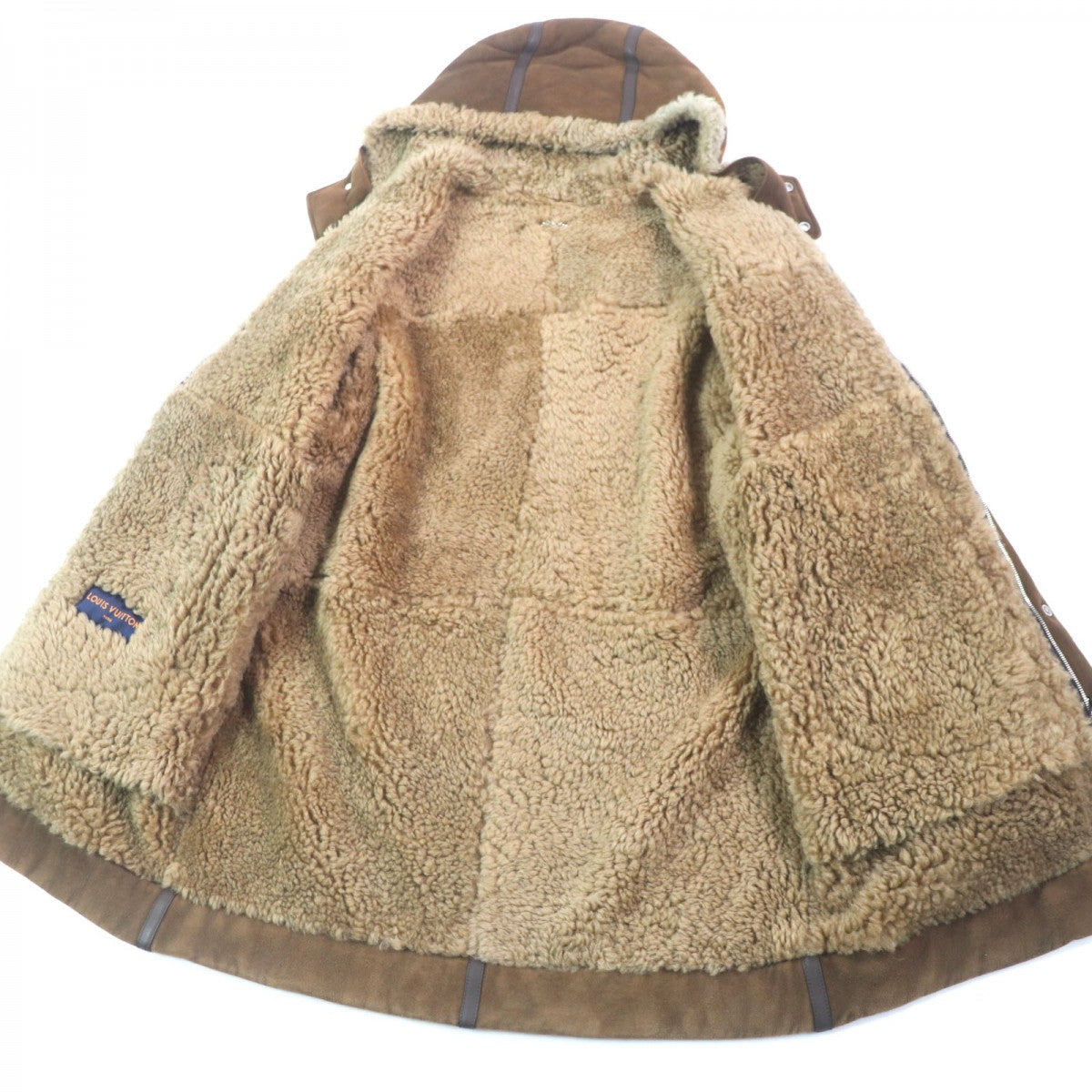 LOUIS VUITTON Mouton coat Main: Mouton, Leather part: Cowhide Brown mens 54