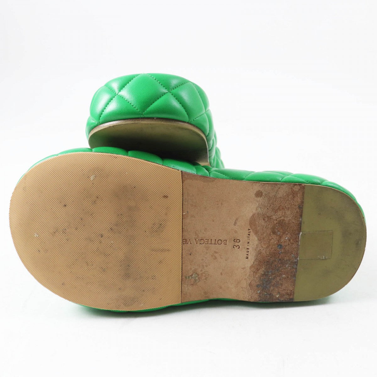BOTTEGAVENETA Sandals Main: Leather green Women 36