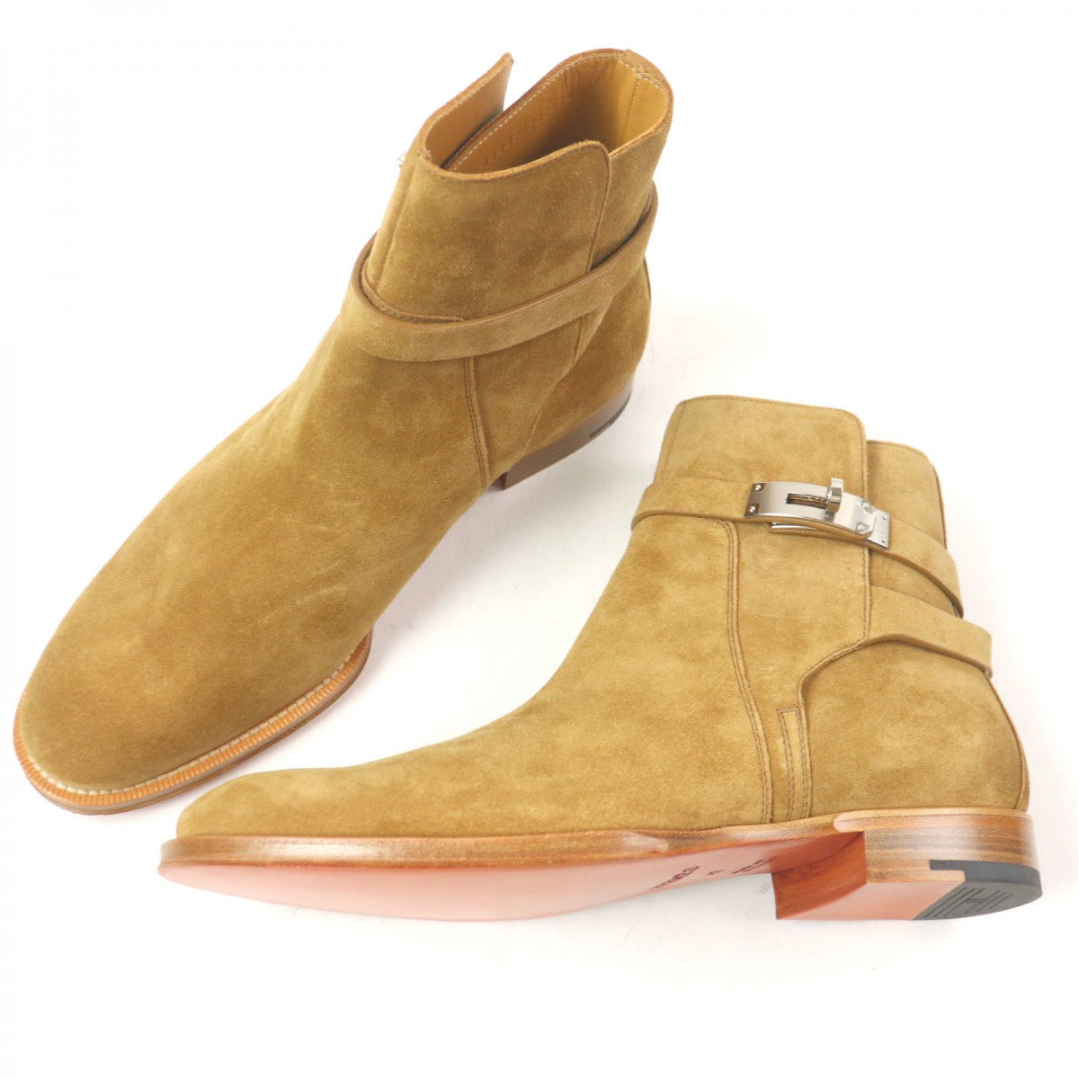 HERMES boots Main: Suede leather beige Fortune mens 41