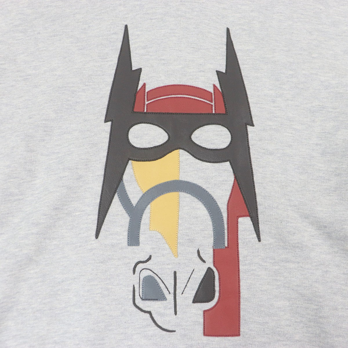 HERMES Hoodie 267680H Main: 100% cotton, Part: Sheepskin, Part: 90% cotton, Part: 10% polyurethane, Part: 100% cotton gray mens