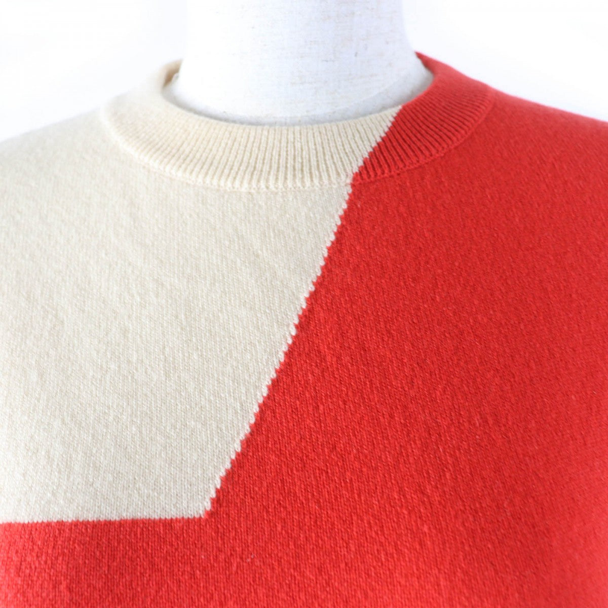 HERMES knit Main: 100% cashmere Beige red Women 36