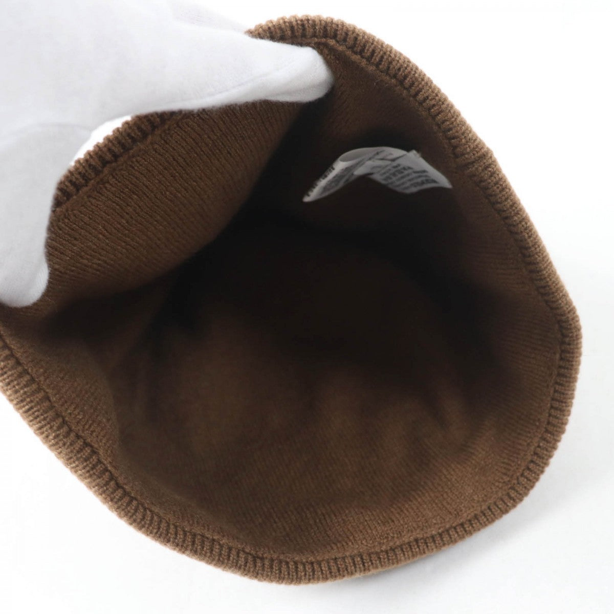 HERMES Knit cap Main: 100% cashmere Brown Women L