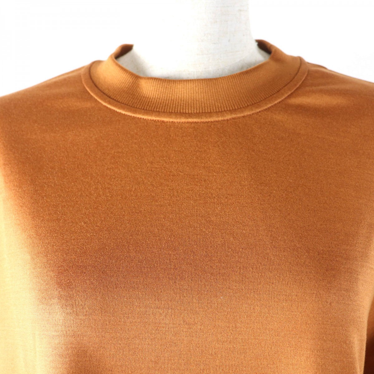HERMES sweat Main: 51% cotton, Main: 40% silk, Main: 9% nylon, Part: 98% silk, Part: 2% polyurethane Brown type Women 34