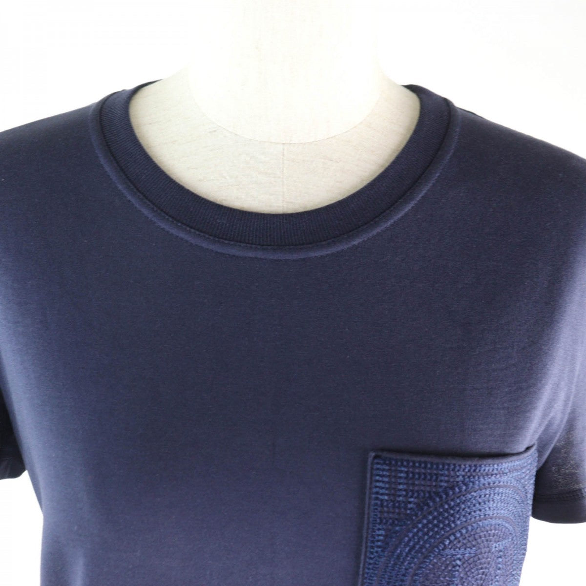 HERMES one piece 3E4509DL Main: 100% cotton, part: 100% polyester, part: 100% rayon Navy Women 36