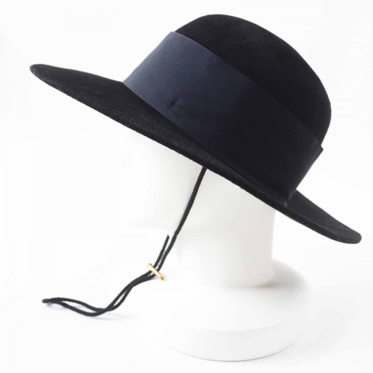 GUCCI hat Main: 100% wool, part: 60% rayon, part: 40% cotton, part: 100% acetate, part: 50% rayon black dark navy Women XL