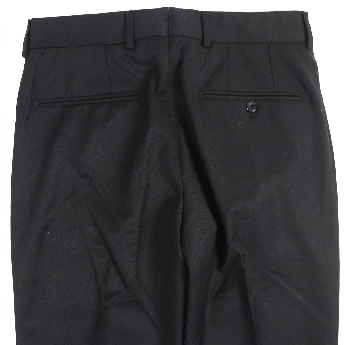 LOUIS VUITTON Pants Outer: 100% wool, Lining: 24% cupra, Lining: 24% acetate, Lining: 21% rayon, Lining: 17% cotton black mens 44