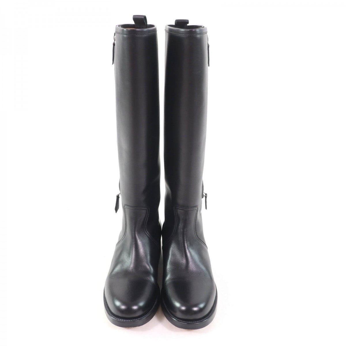 HERMES Knee-high boots Main: Leather black Women 36