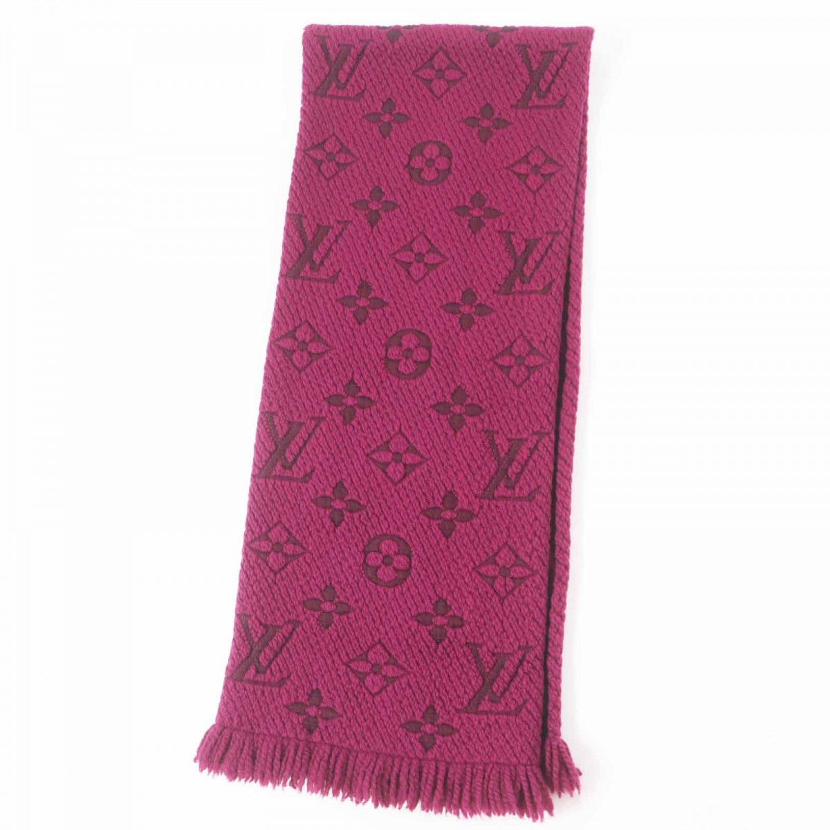 LOUIS VUITTON Scarf M75503 Main: 94% wool, Main: 6% silk purple Escalp Logo Mania Women