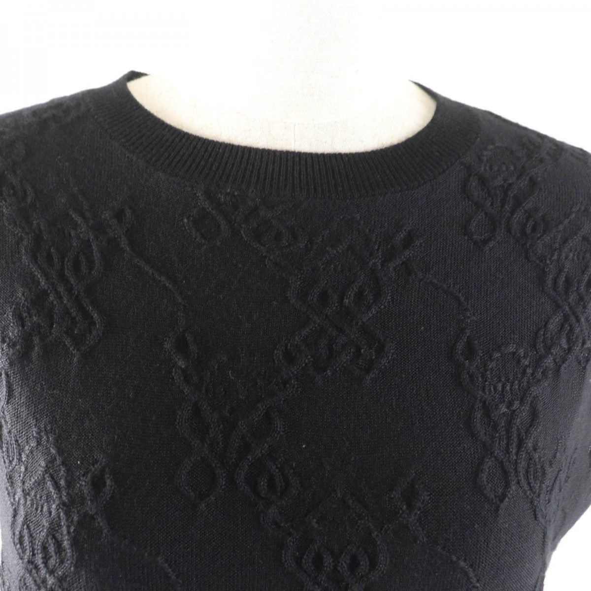 HERMES one piece Main: 50% cashmere, Main: 50% silk black Women 34