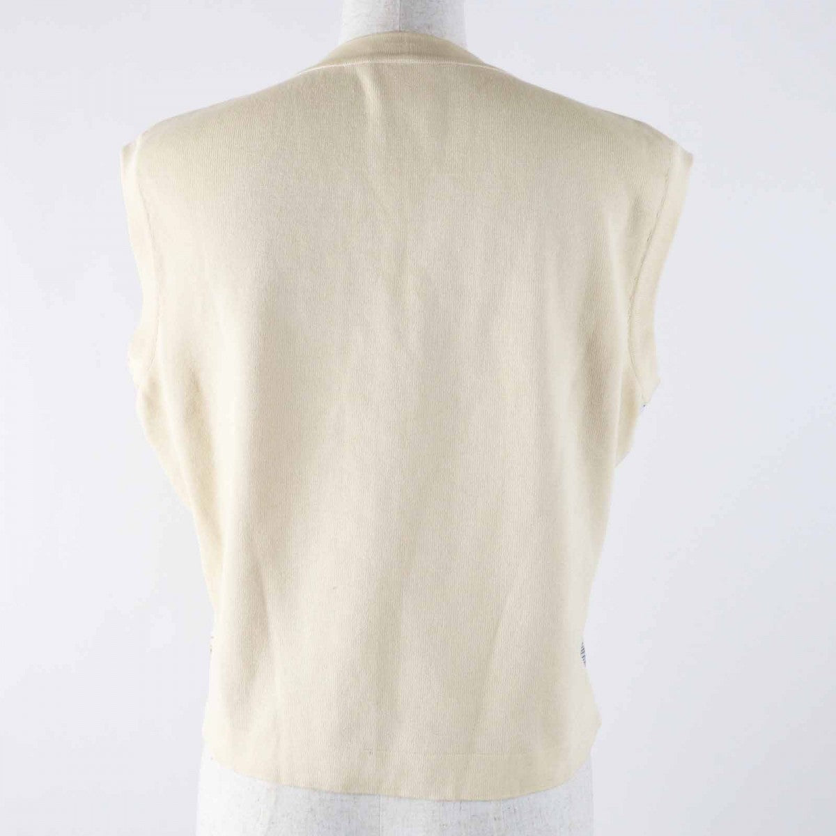 HERMES Vest Main: 100% silk, Lining: 100% cotton Multi beige type MONT SAINCT MICHEL Mont Saint Michel Women 46