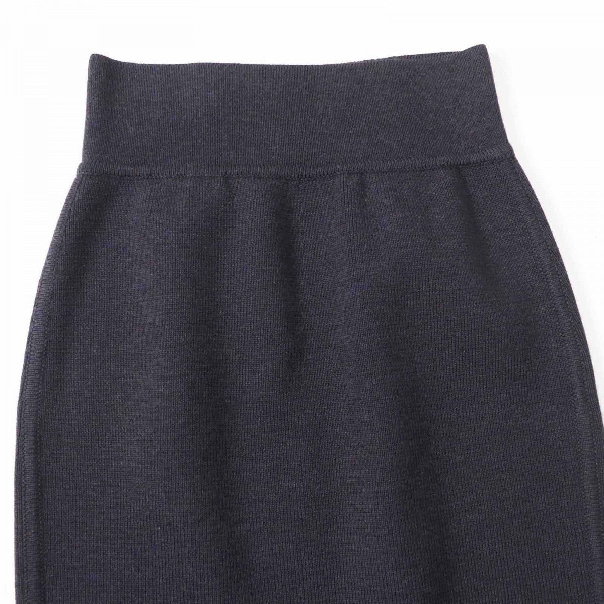 HERMES Tight Skirt Main: 88% wool, Main: 12% nylon Charcoal gray type Women 34