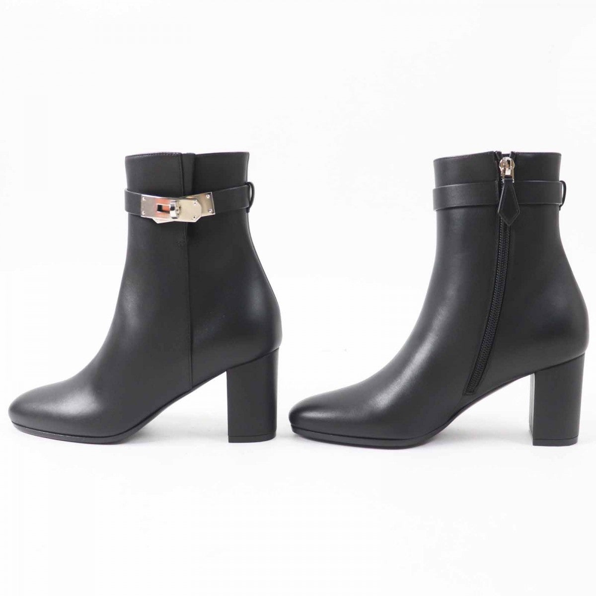 HERMES short boots Main: Leather black Saint Germain Women 35