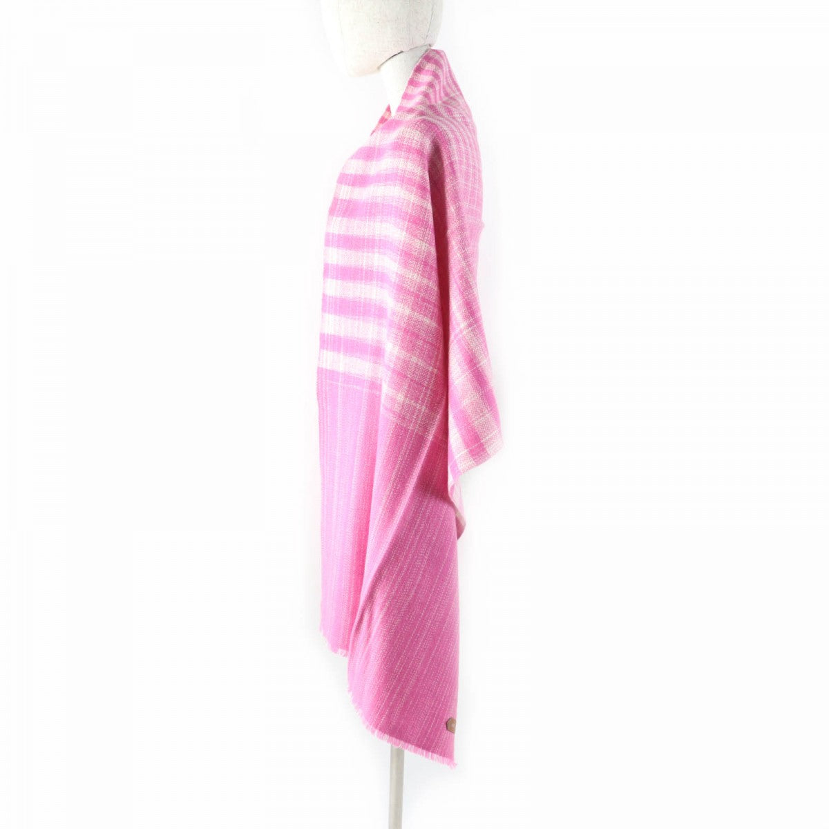 HERMES Stall Main: 100% cashmere, part: sheep leather pink Jeu de Tissage Women
