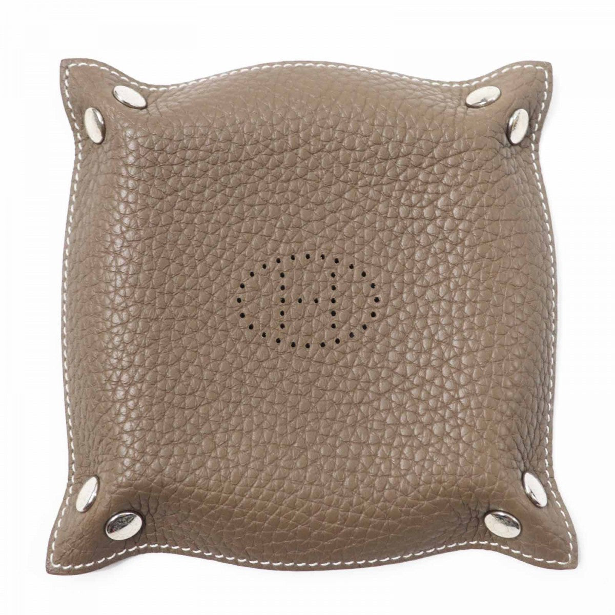 HERMES Other accessories Taurillon Clemence Brown VIDEO POSH MINI MISE & L'ORANCE DESK