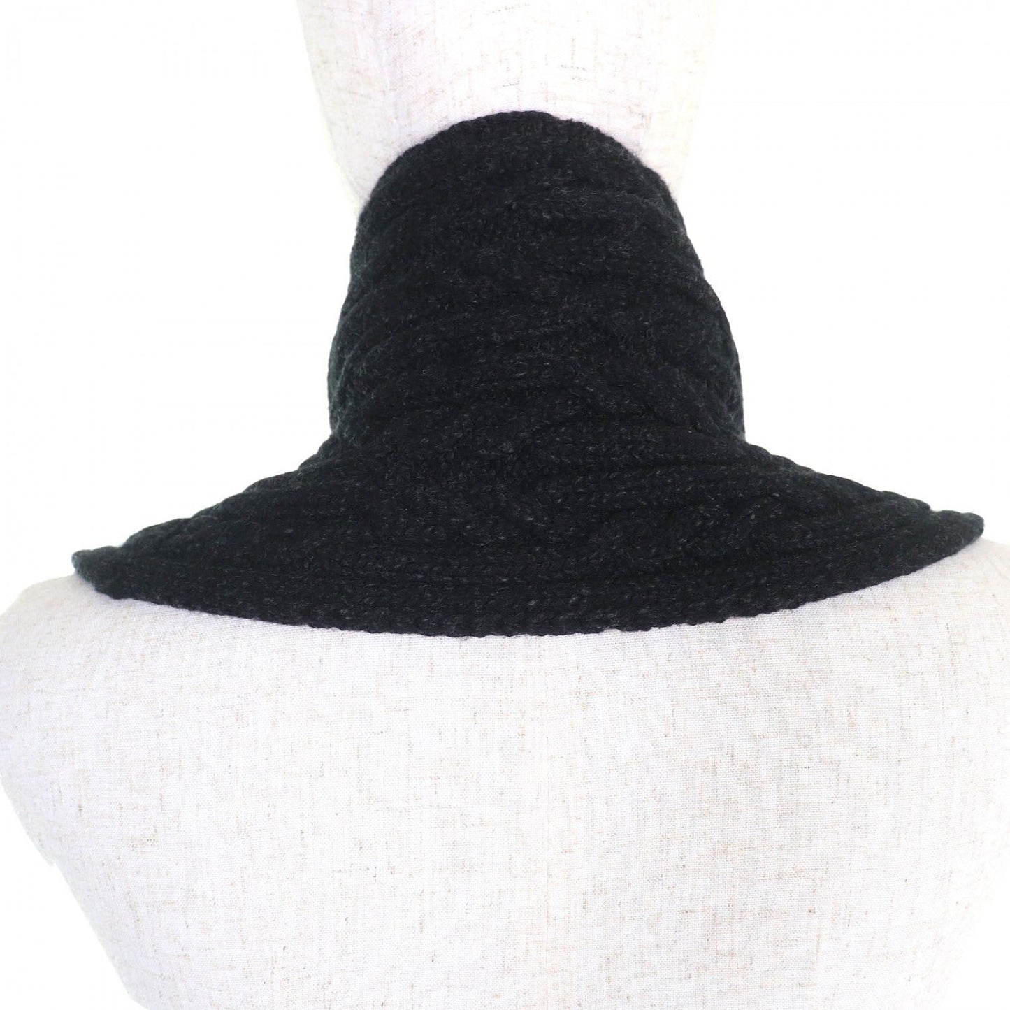 HERMES Snood wool Dark grey (appears to be black)