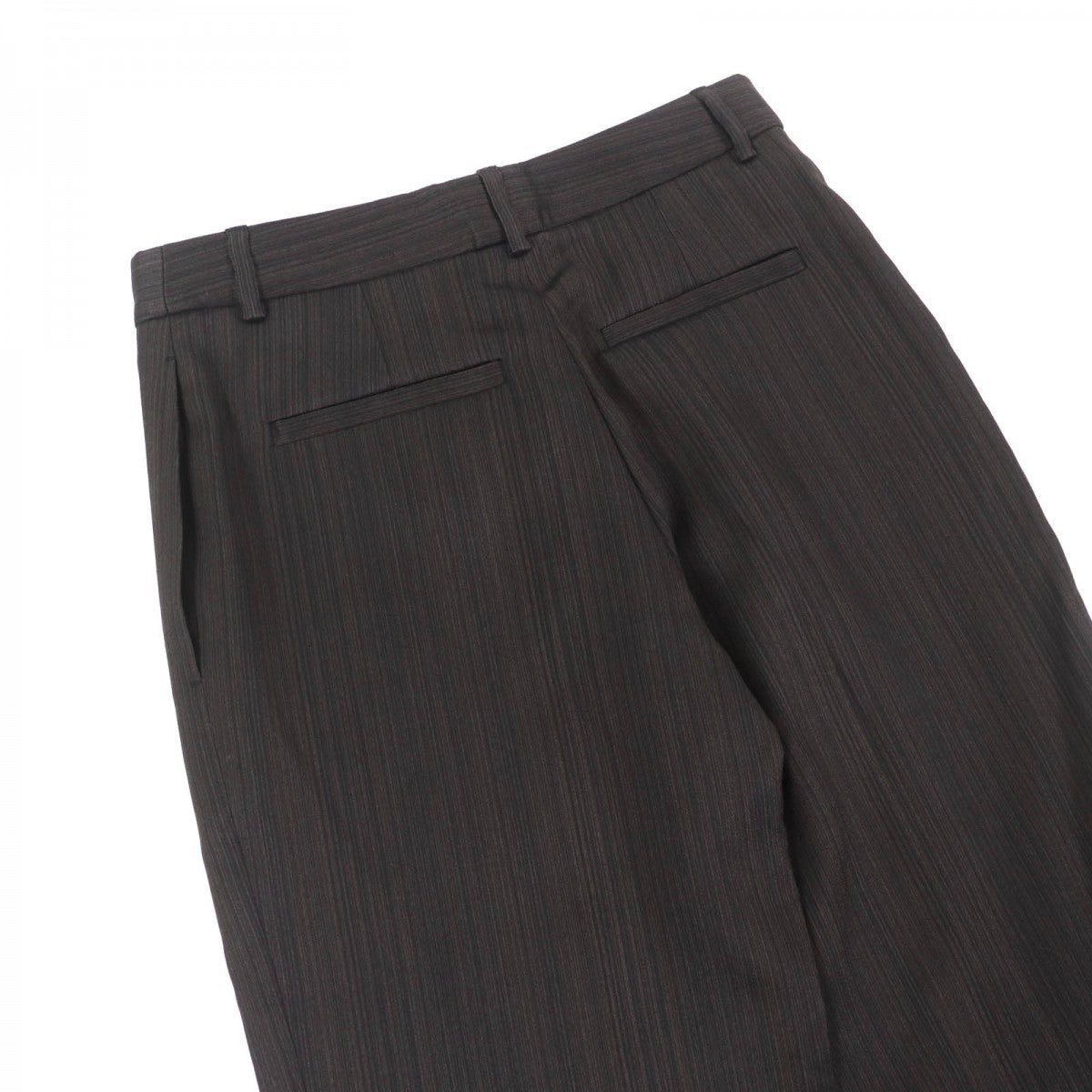 HERMES Pants 3H0418DW wool khaki 36