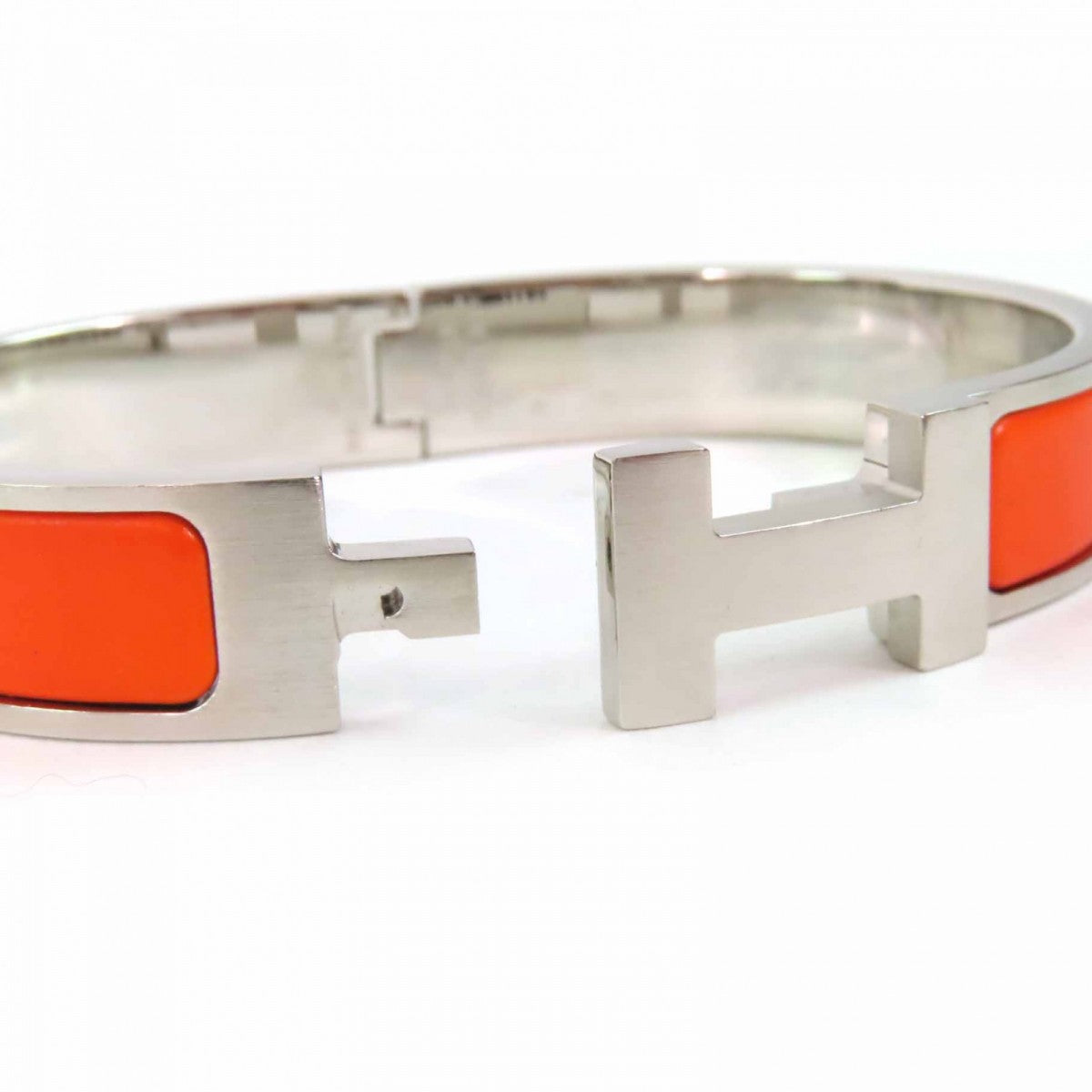 HERMES Bangle Main: Metal Orange Silver Quick HPM Women