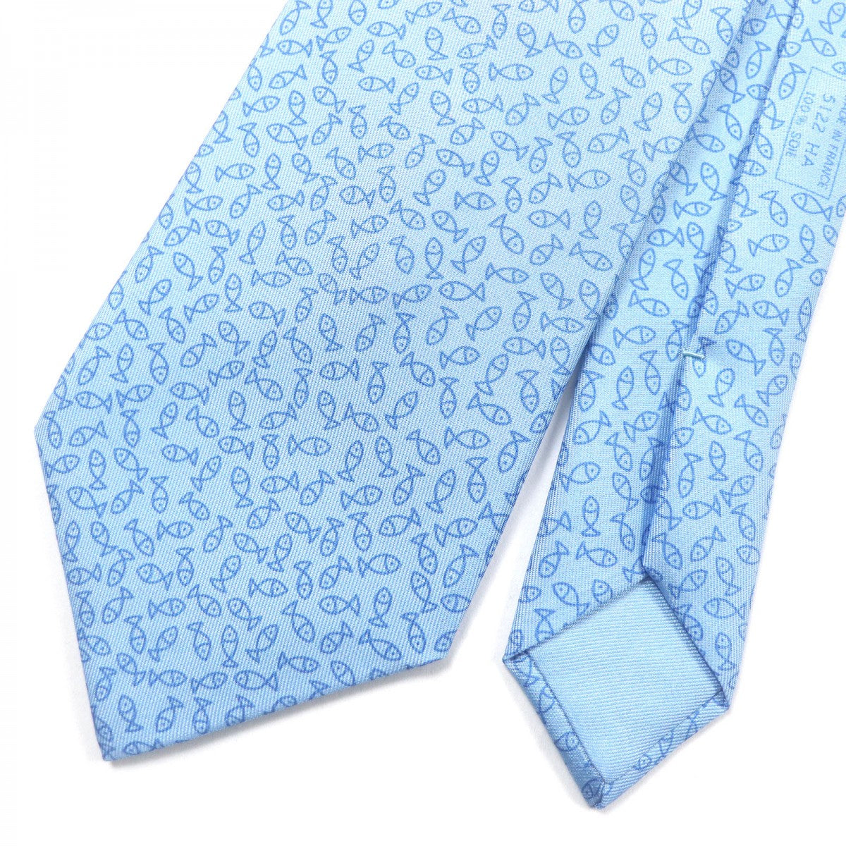HERMES tie Main: 100% silk Light blue mens