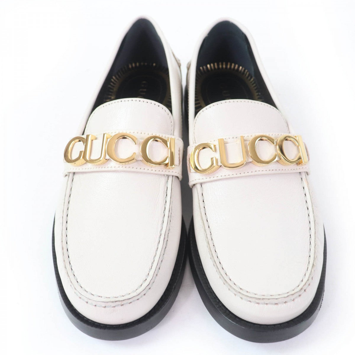 GUCCI loafers 700036 Main: Leather Ivory Women 36.5