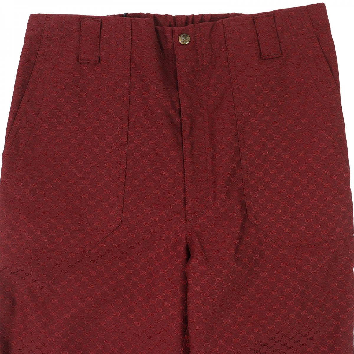 GUCCI Pants 614939 Outer material: 65% polyester, Outer material: 35% cotton Bordeaux mens 46