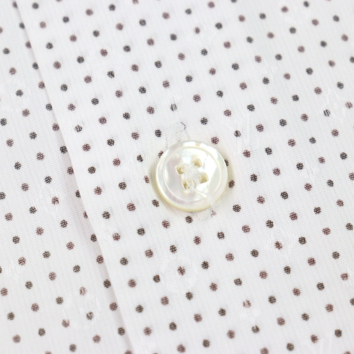 LOUIS VUITTON Long sleeve shirt cotton white Dot Pattern M