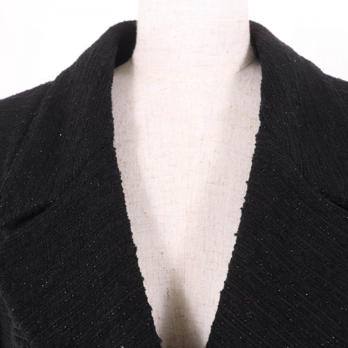 GUCCI Jacket 643287 Main: 85% wool, Main: 15% nylon, Part: 80% polyester, Part: 20% polyester, Lining: 100% rayon black Women 40