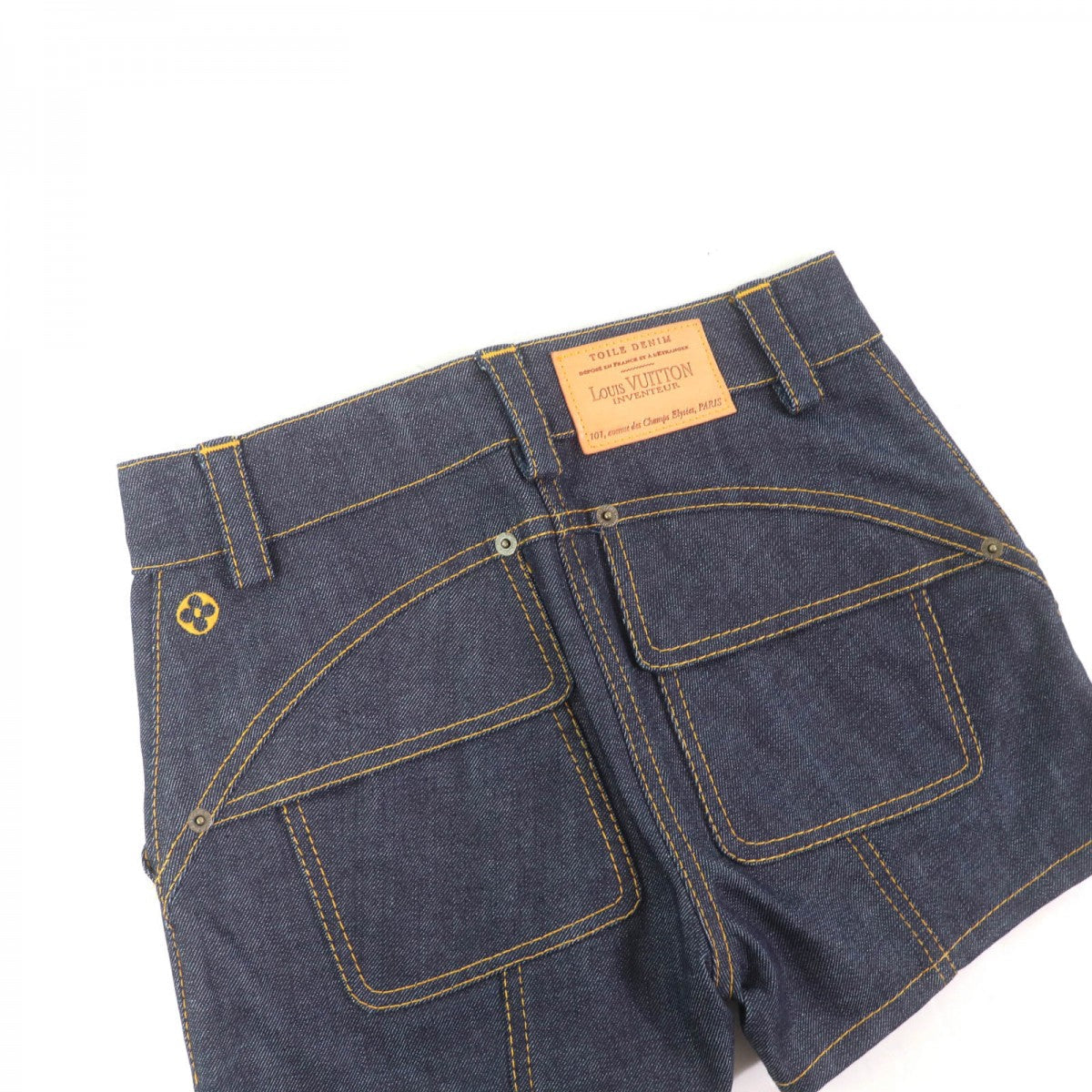 LOUIS VUITTON Shorts Main: 95% cotton, Main: 5% polyurethane Indigo Women 34
