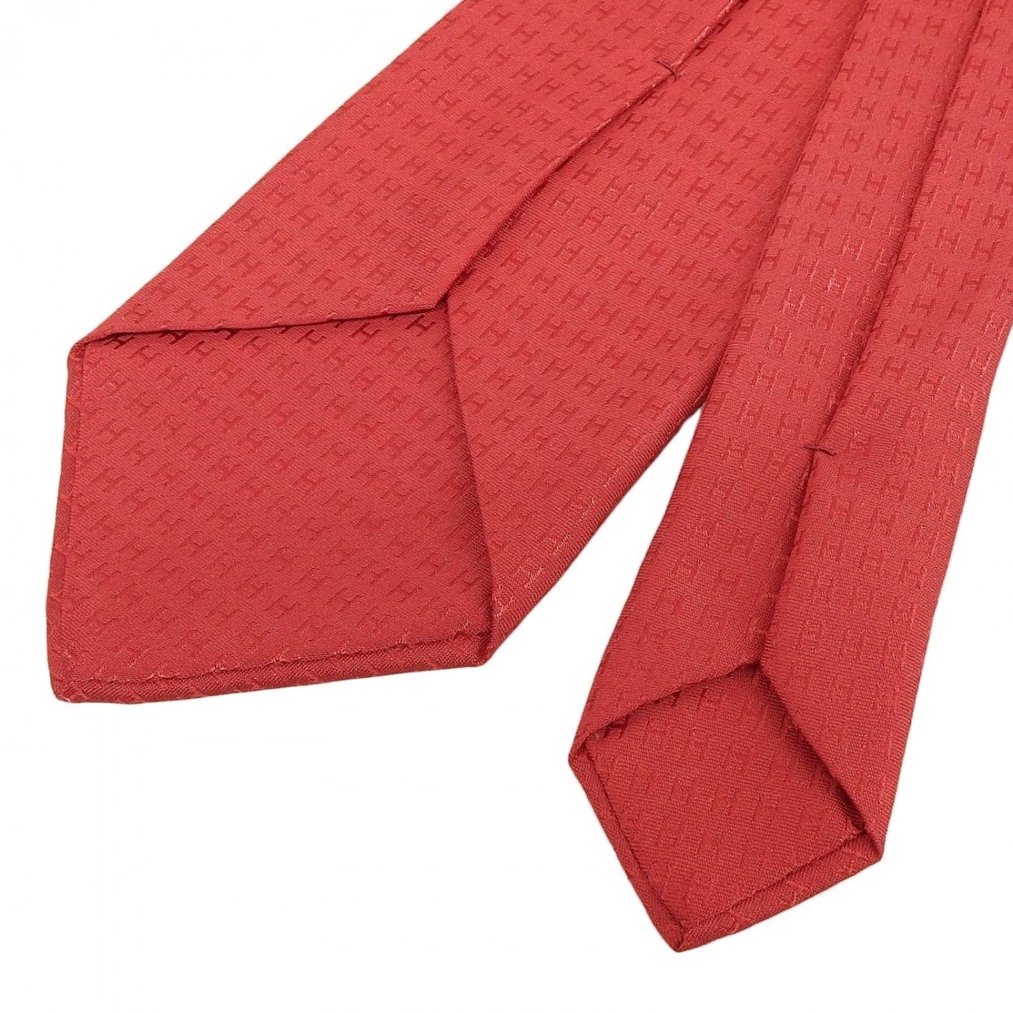 HERMES tie 038189T silk Red