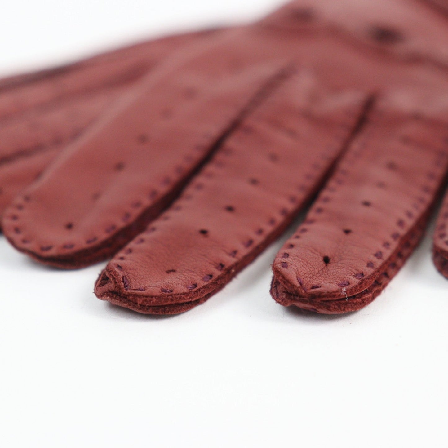 HERMES gloves Lamb leather Bordeaux 6.5