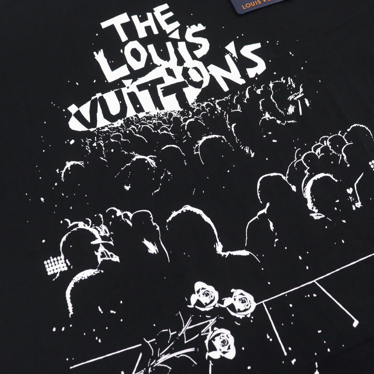 LOUIS VUITTON Short sleeve T-shirt HOY10W Main: 100% cotton Black White mens S