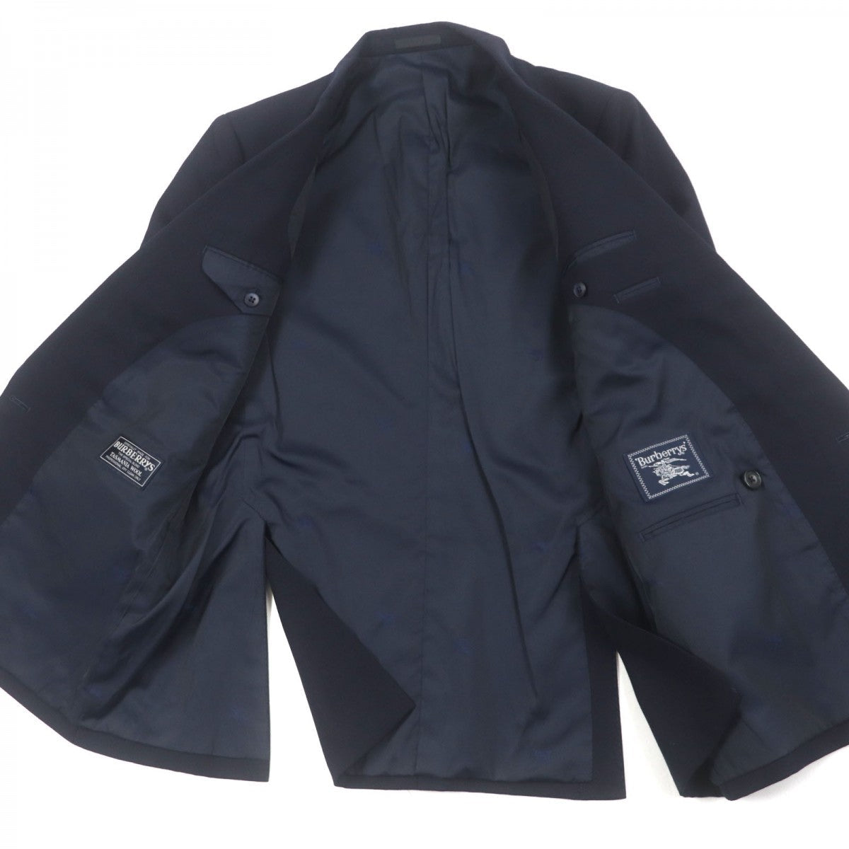 BURBERRY tailored jacket Outer: 99% wool, Outer: 1% acrylic, Lining: polyester, Lining: cupra, Sleeve lining: cupra Navy mens