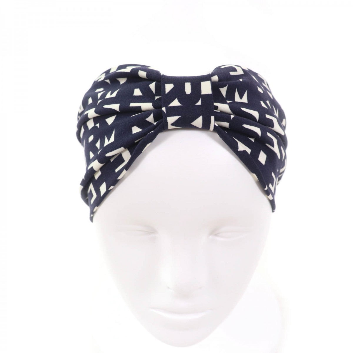 HERMES hair accessory Main: 62% nylon, Main: 38% polyurethane Navy Ivory Women S