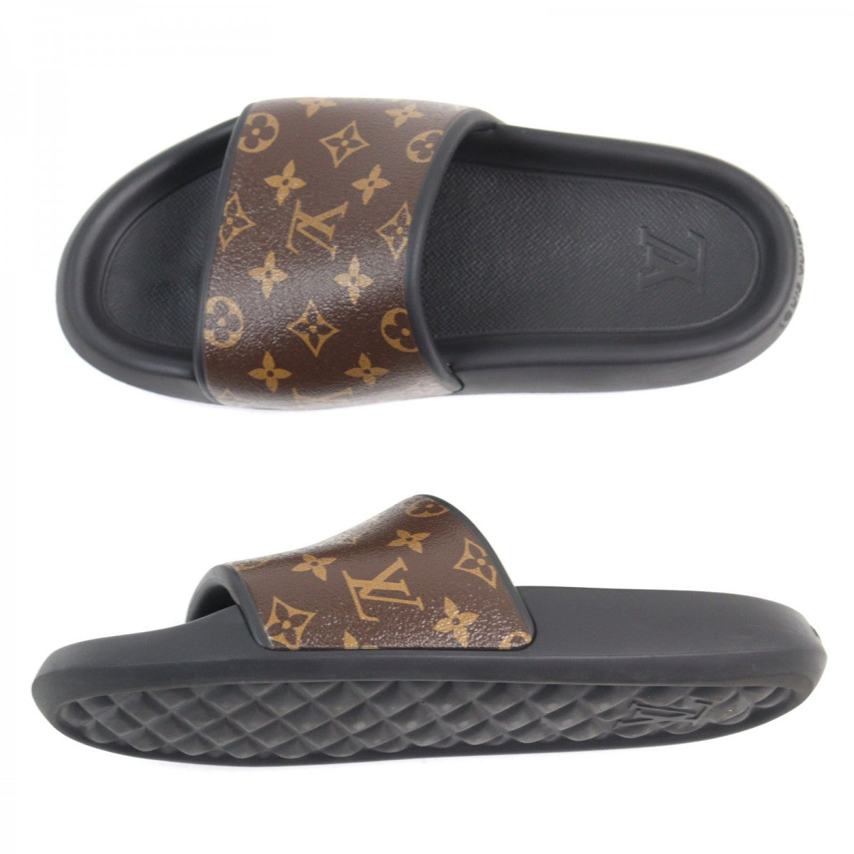 LOUIS VUITTON Sandals Main: Rubber Brown type Waterfront line mens 9